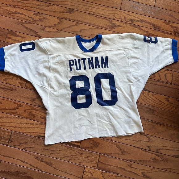 Vintage Thrashed White Football Jersey - Picture 1 of 2